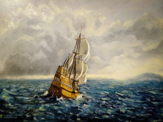 Mayflower painting by Gerry Fruin